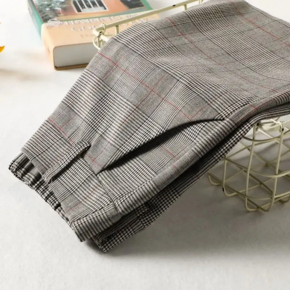 Lucia - Tailored Plaid Pants