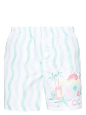 Memphis-print swim shorts