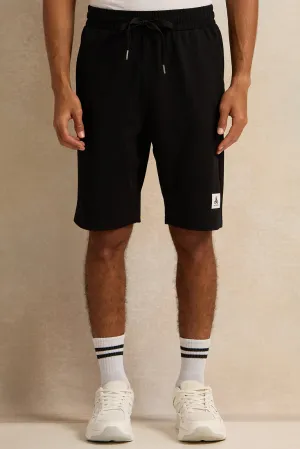 Men Black Active Shorts