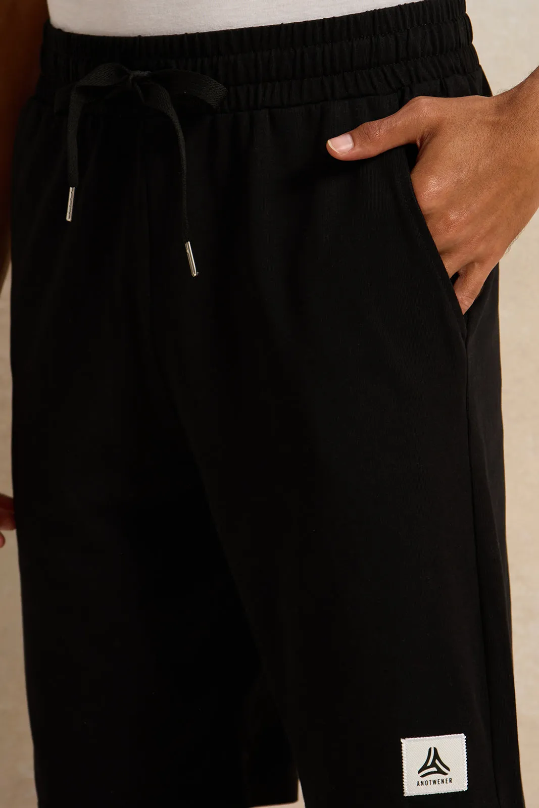 Men Black Active Shorts