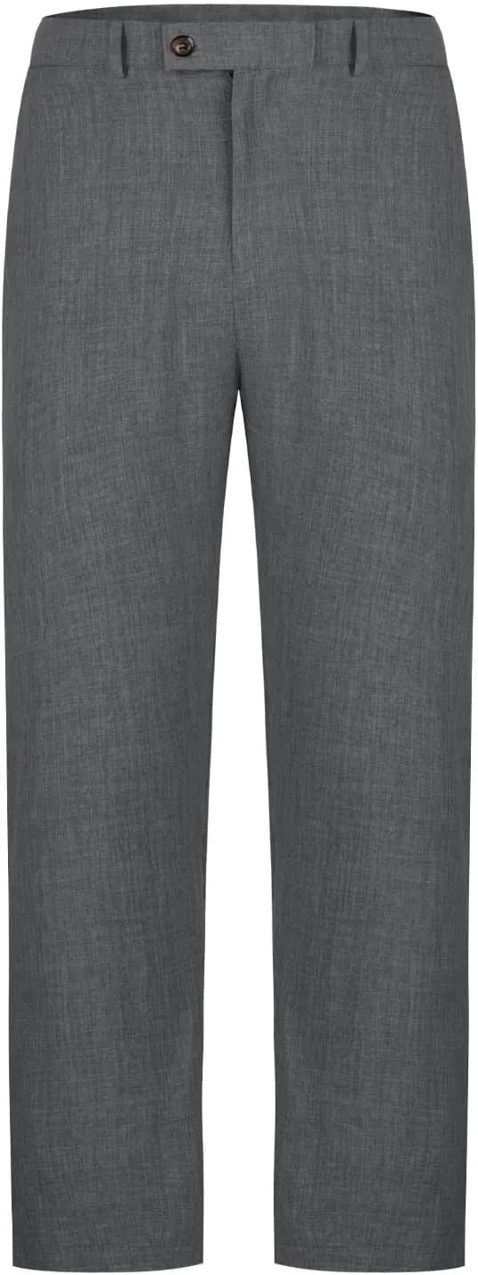 Mens Casual Pants Straight Leg Fashion Dress Slacks Summer Outdoor Trendy Button Suit Trousers Plain Business Pants