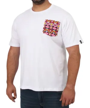 Mens Plain Tee with Printed Pocket