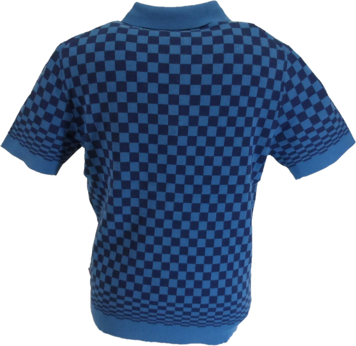 Merc Mens Petrol Blue Ambrose Knitted Polo Shirts