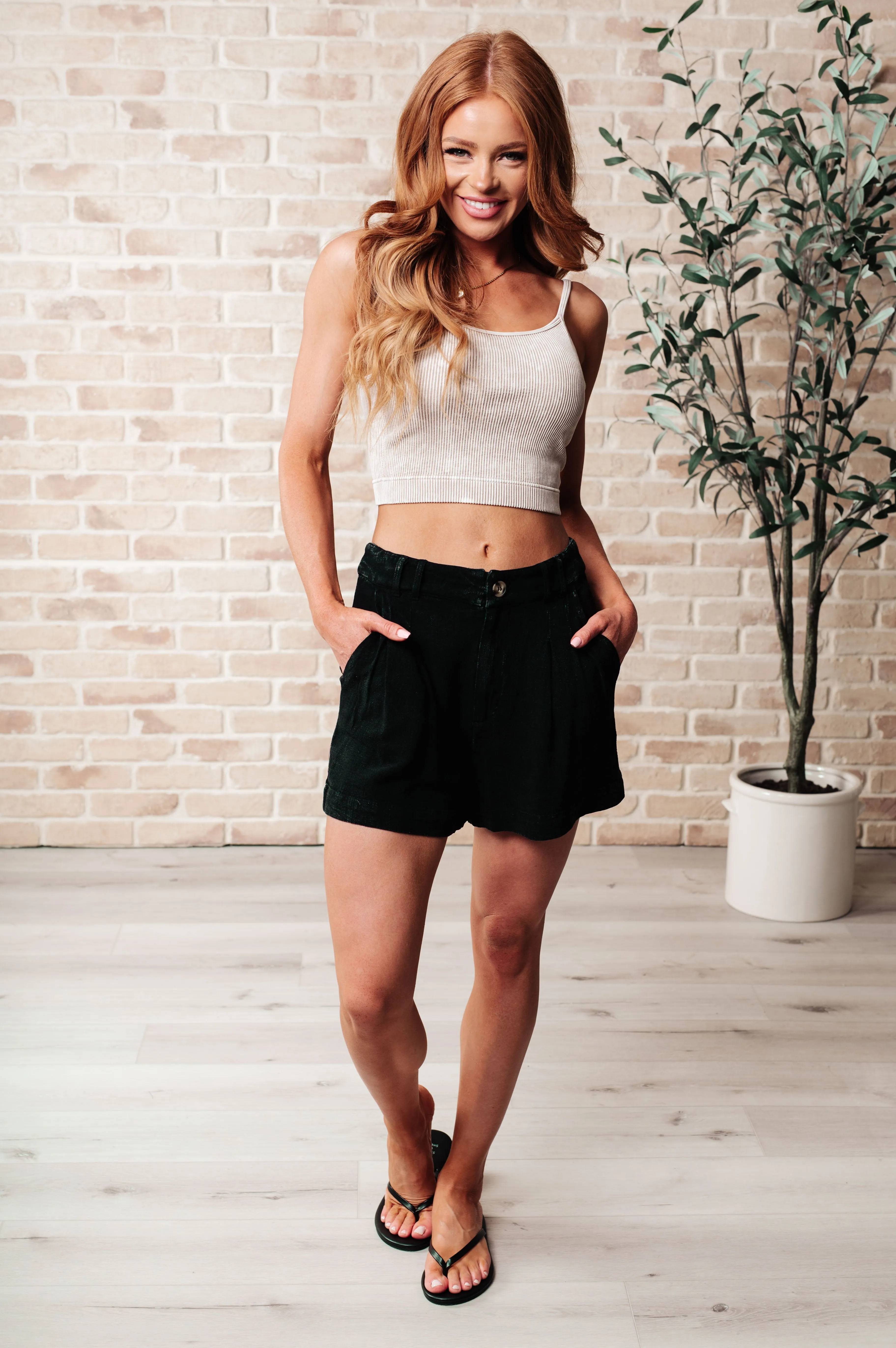 Mind Over Matter Pleated Shorts in Black - HYFVE