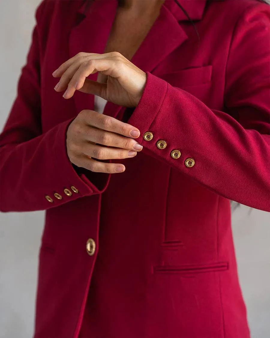 Morrison Interlock Blazer | Bordeaux