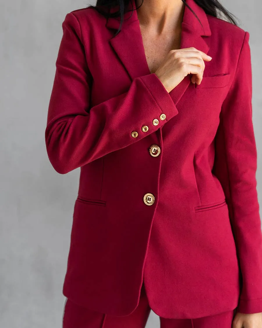 Morrison Interlock Blazer | Bordeaux