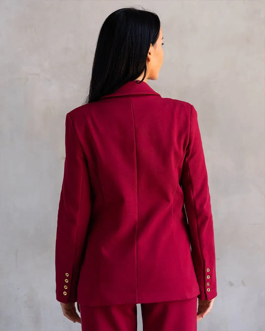 Morrison Interlock Blazer | Bordeaux