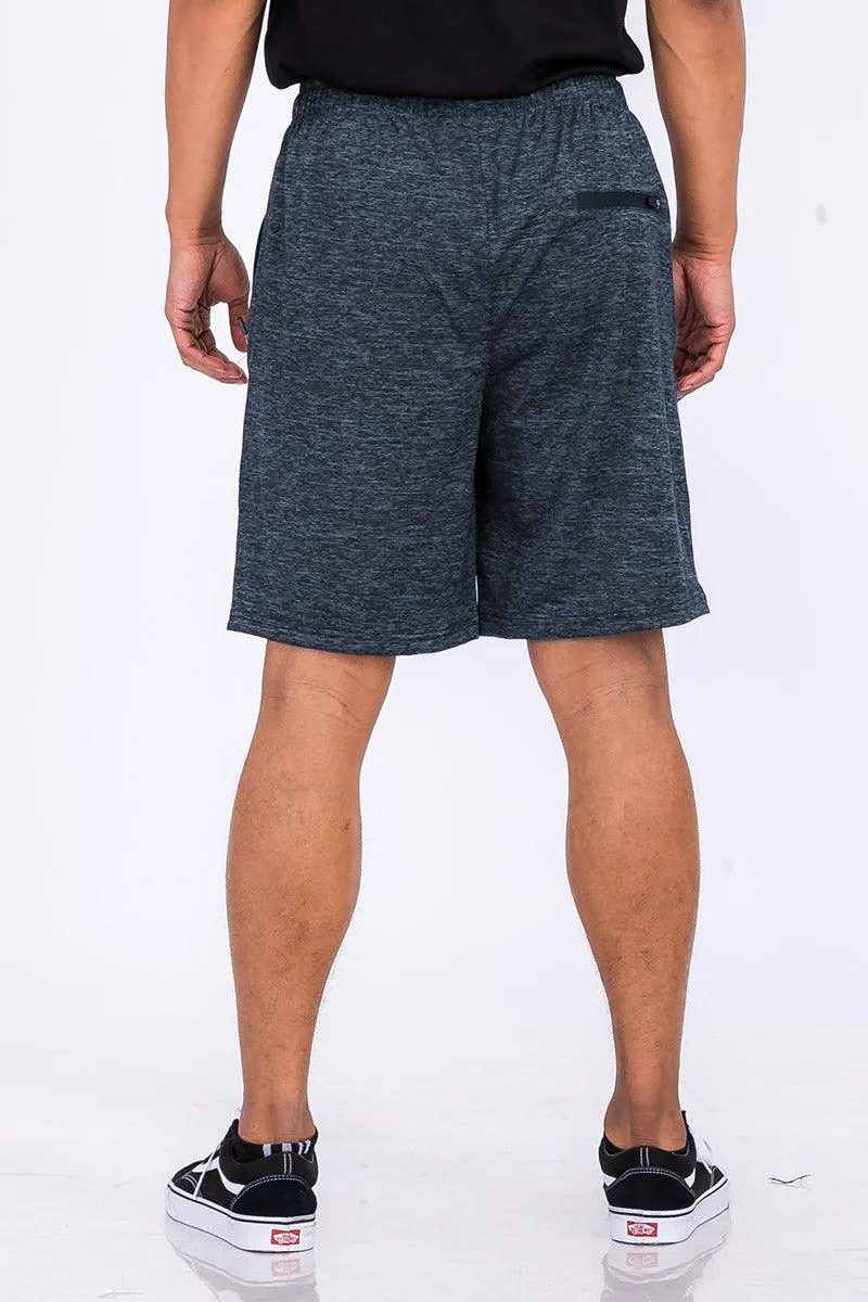 Navy Blue Marbled Light Weight Active Shorts