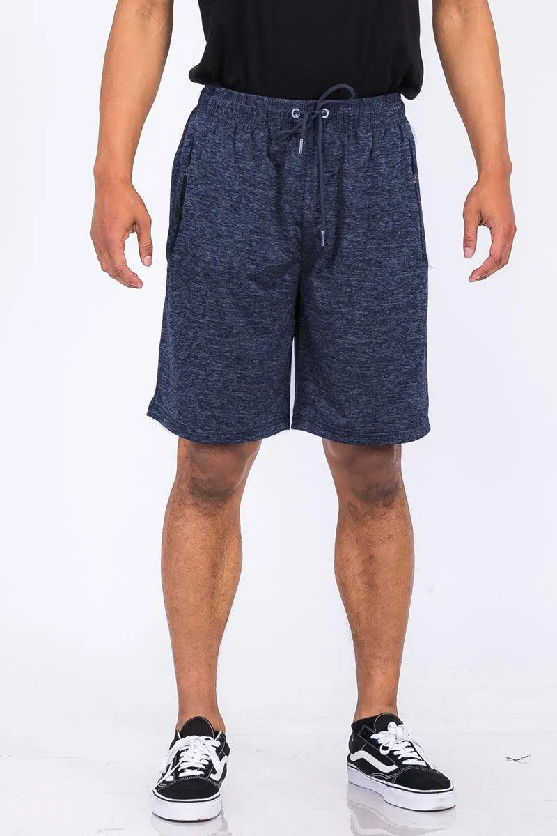 Navy Blue Marbled Light Weight Active Shorts
