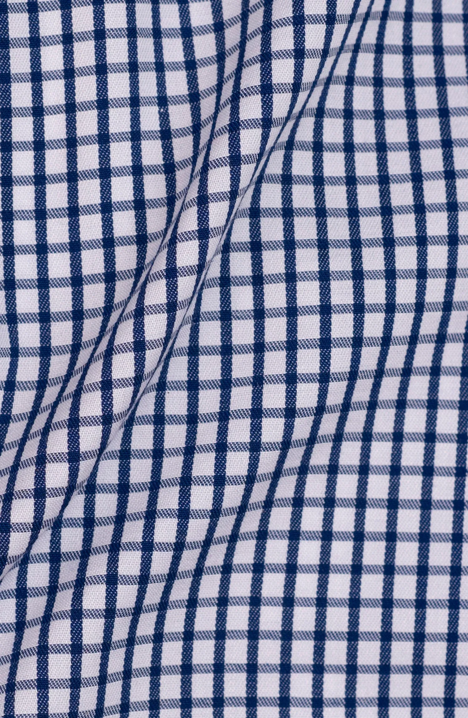 Navy Check Cotton Shirt