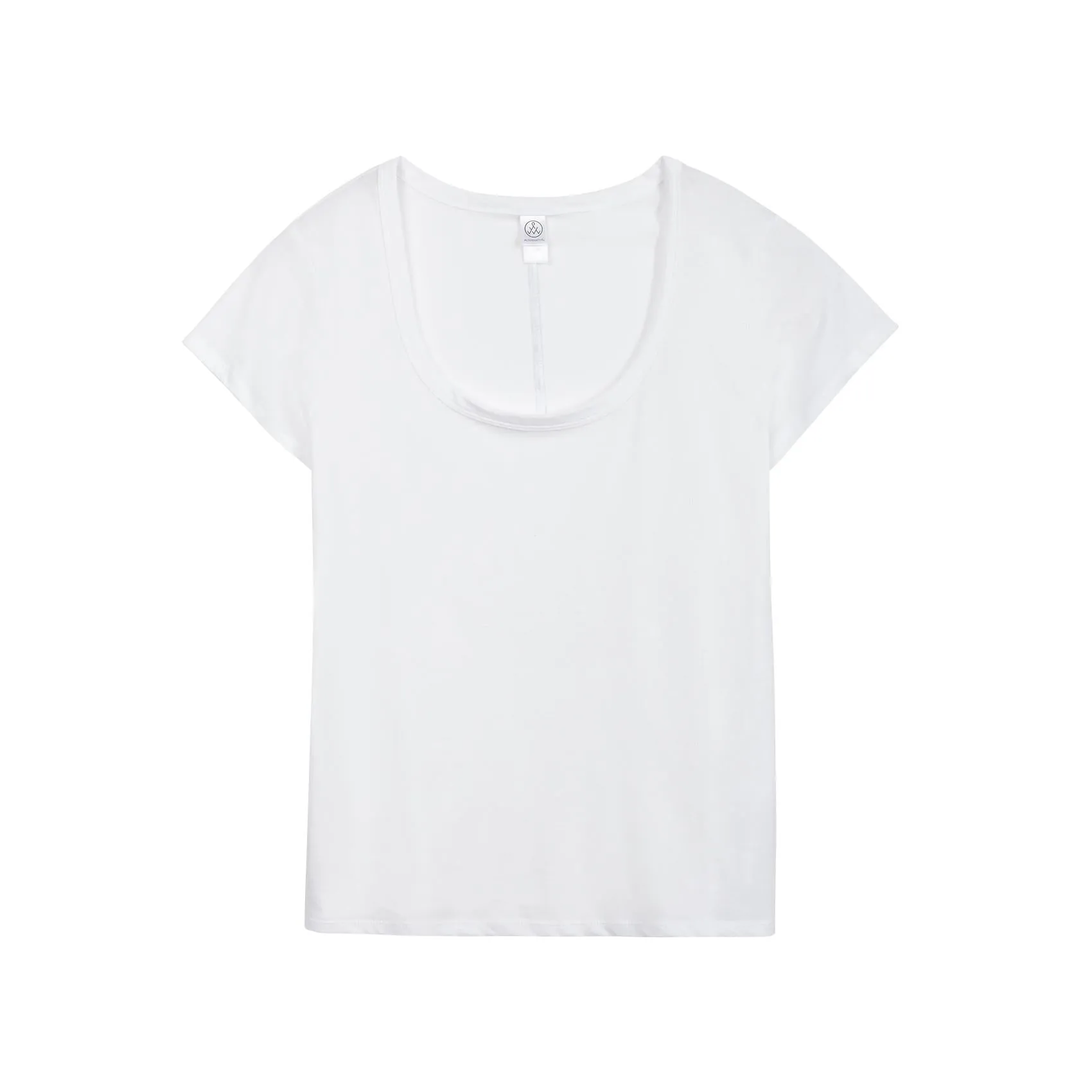 Organic Cotton Scoop T-Shirt (White)