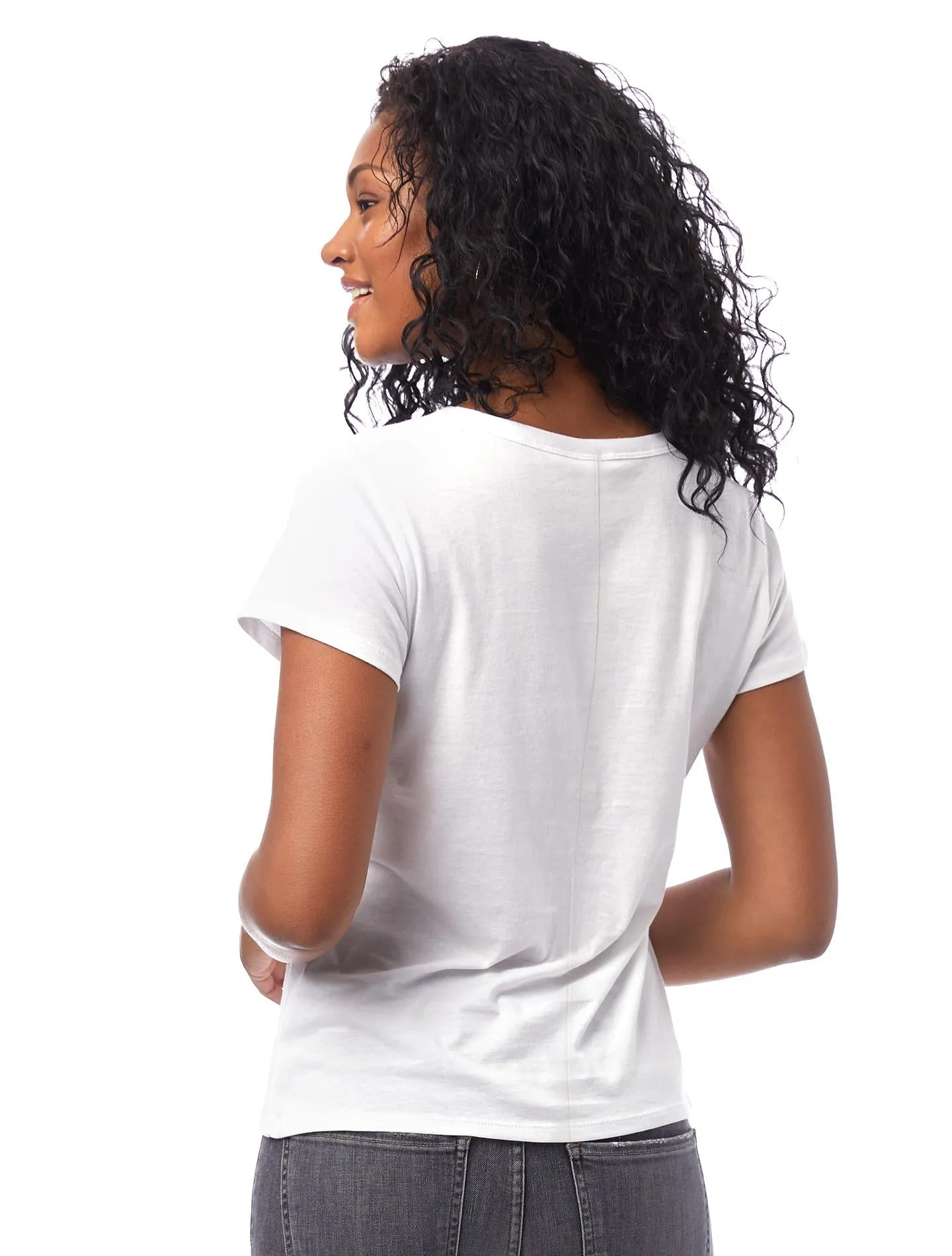 Organic Cotton Scoop T-Shirt (White)