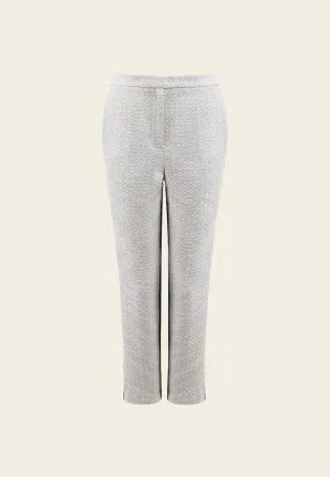 Patchwork Silver Tweed Trousers