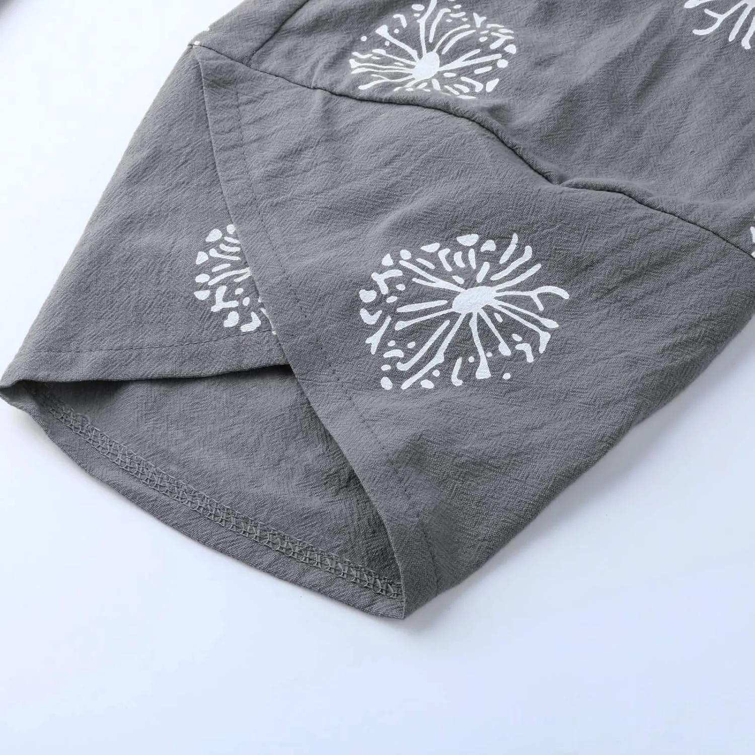 Petite Linen Pants for Women Relaxed Fit Cropped Palazzo Lounge Pants Lounge Long Trousers Summer Beach Vacation Pants