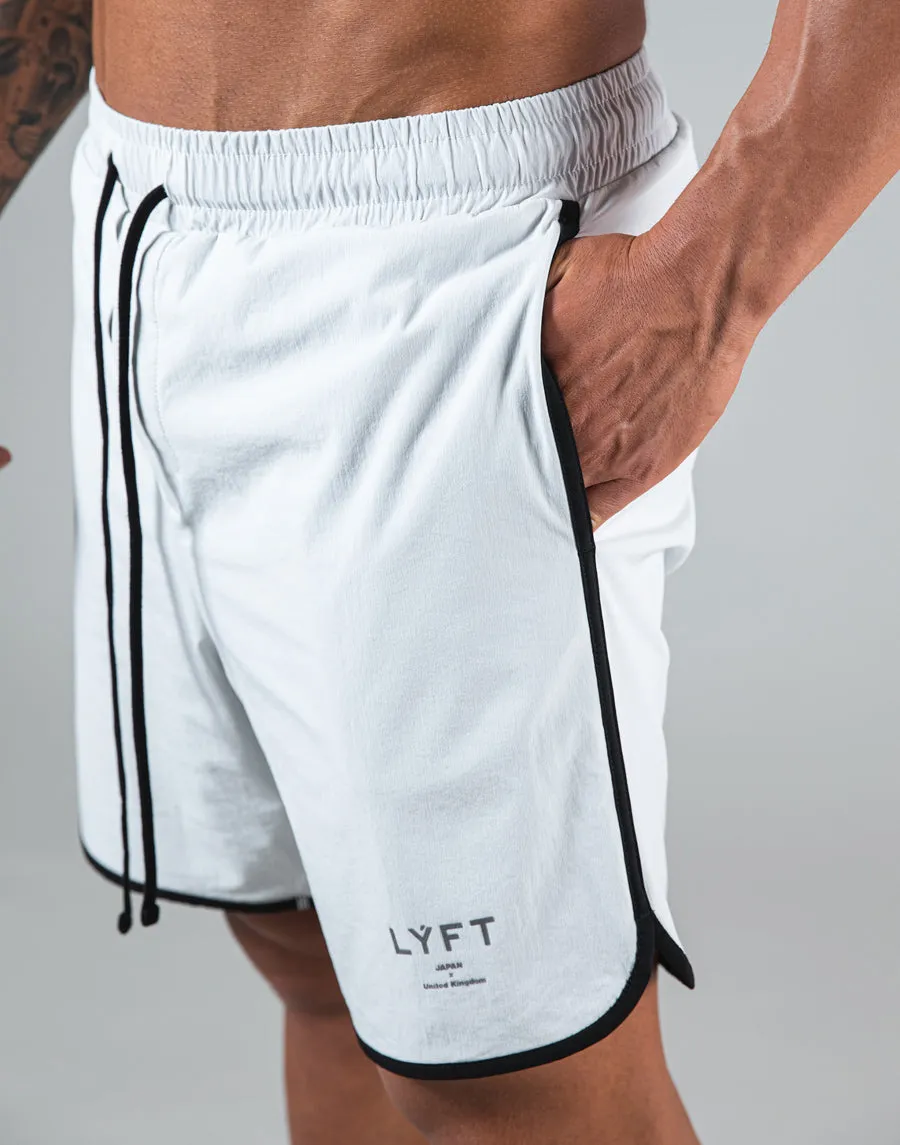 Piping Active Shorts - White