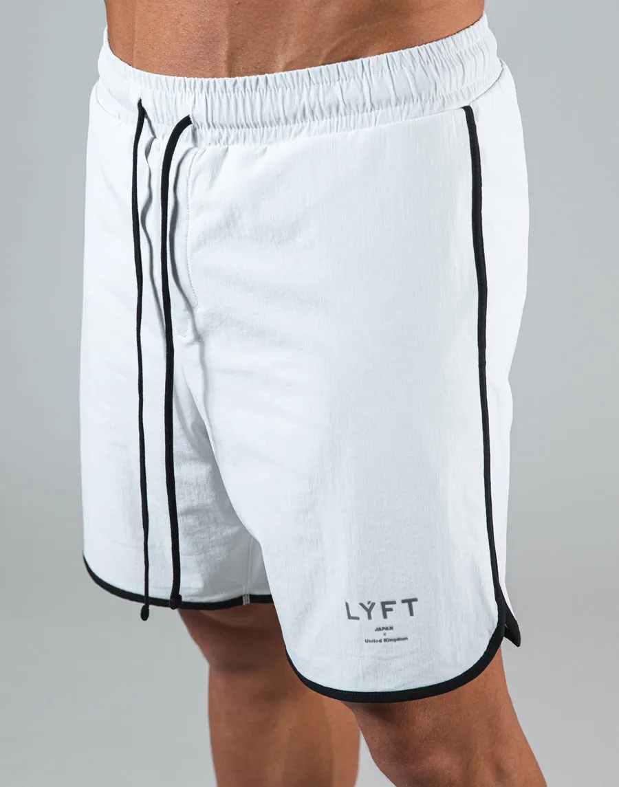 Piping Active Shorts - White