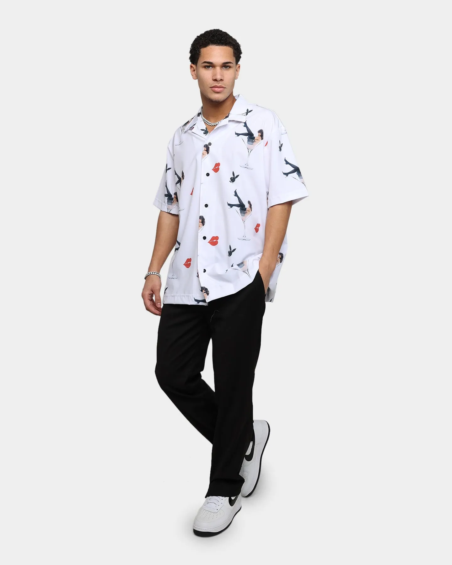 Playboy By CK Cocktail Party Shirt White