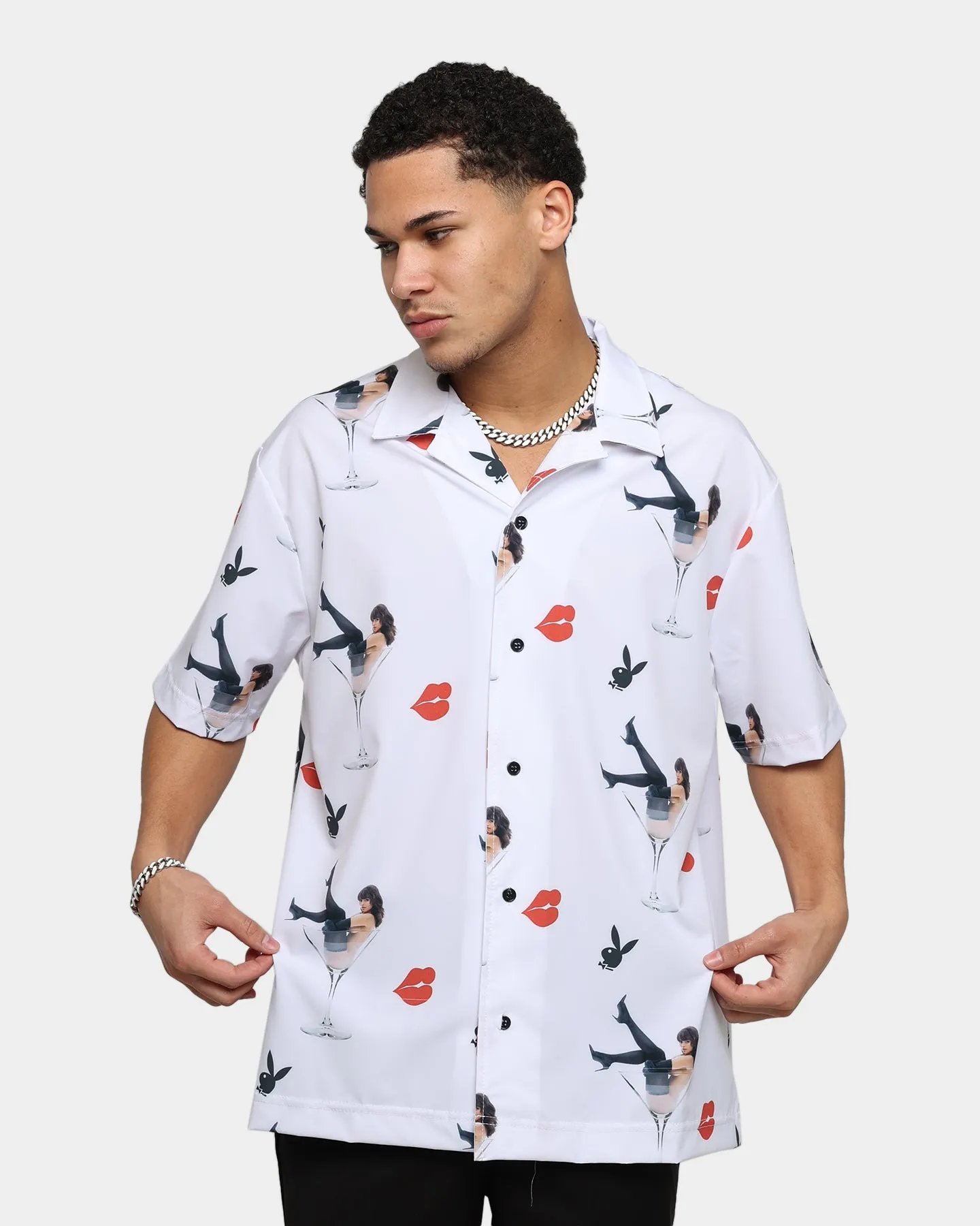 Playboy By CK Cocktail Party Shirt White