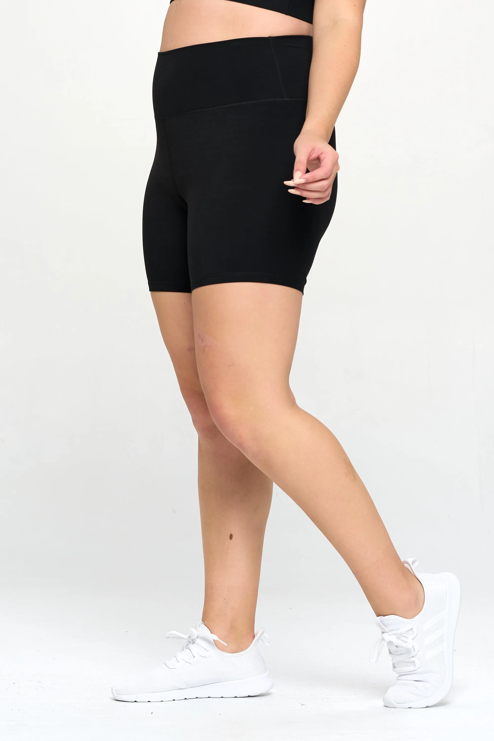 Plus Size SUPER SOFT 6" High Rise Active Biker Shorts
