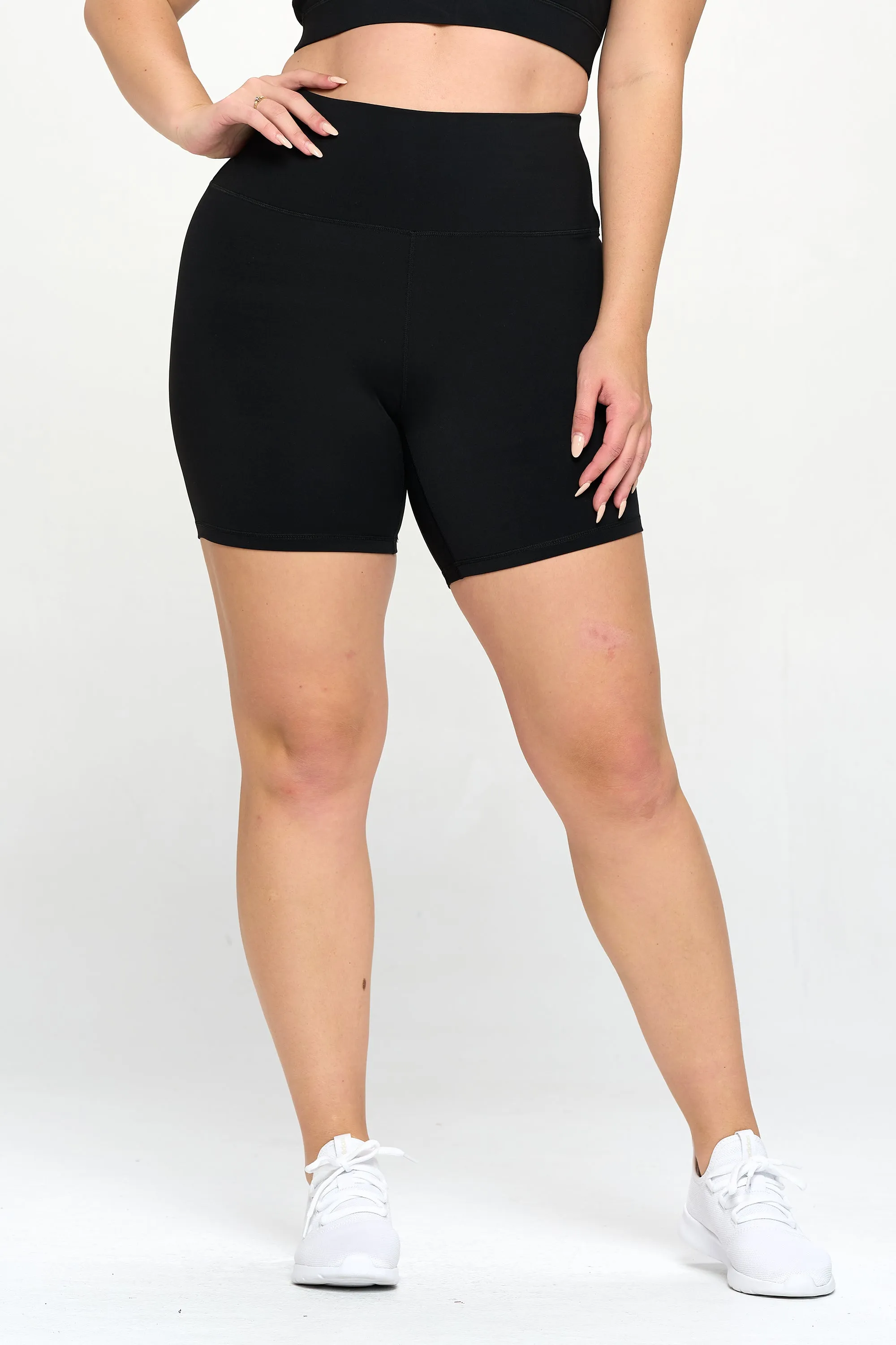 Plus Size SUPER SOFT 6" High Rise Active Biker Shorts