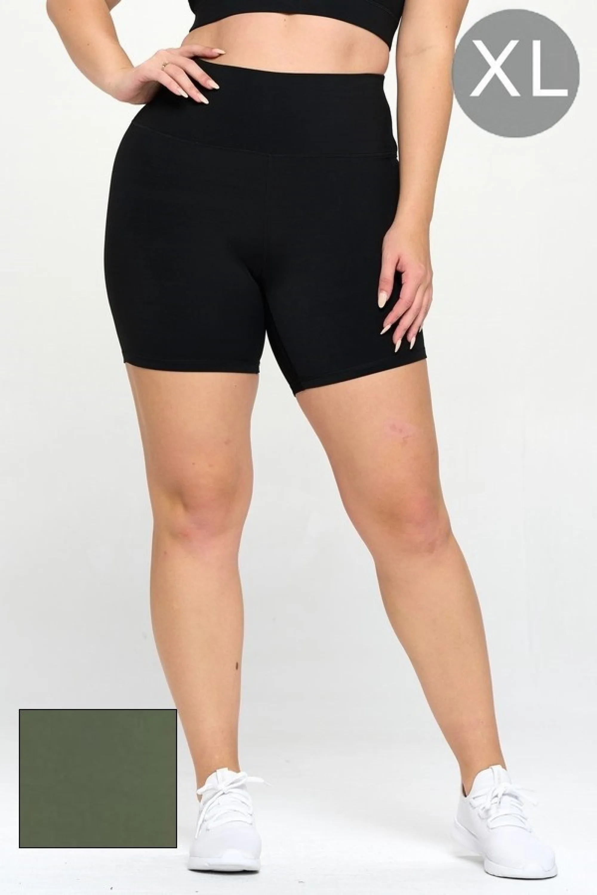 Plus Size SUPER SOFT 6" High Rise Active Biker Shorts