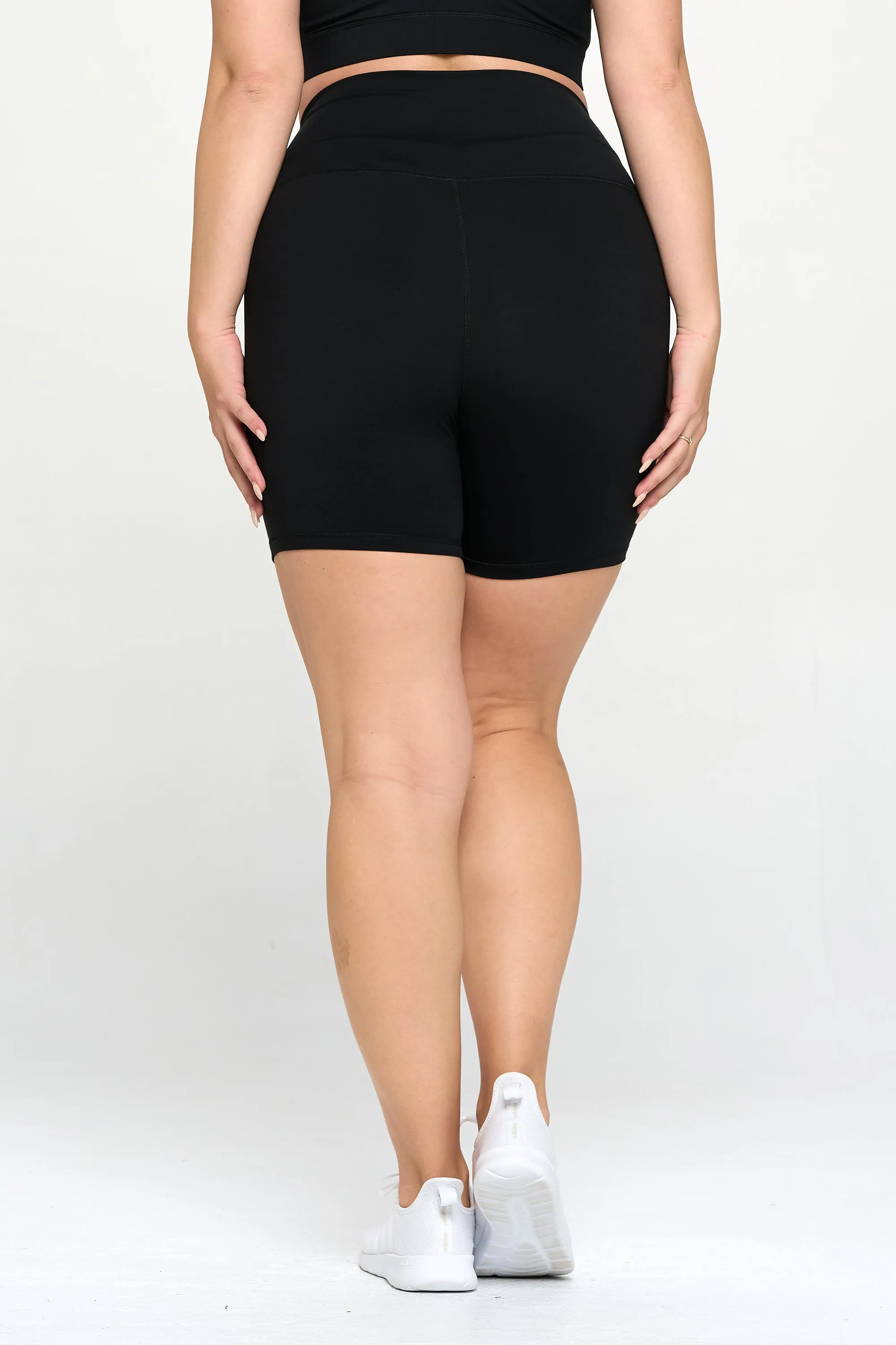 Plus Size SUPER SOFT 6" High Rise Active Biker Shorts