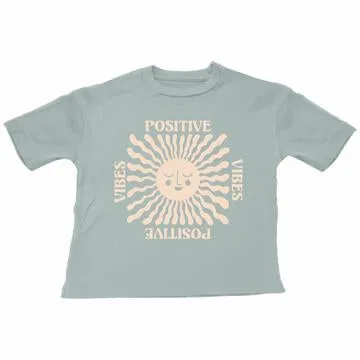 Positive Vibes Super Tee - Sea Glass
