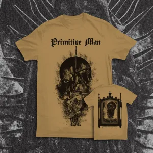 PRIMITIVE MAN "STONED DEATH" OLD GOLD SHIRT
