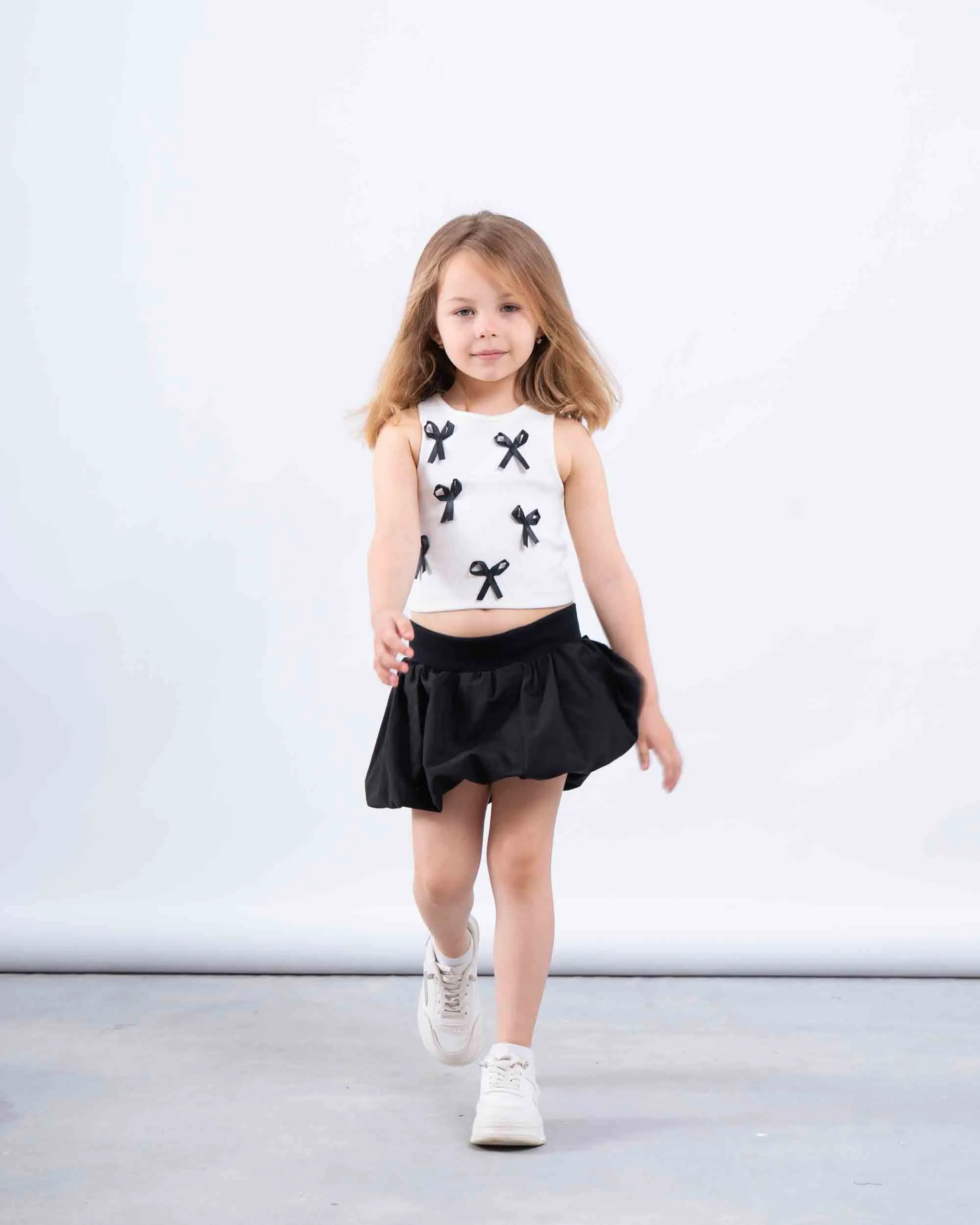 Puff Ball Mini Skirt