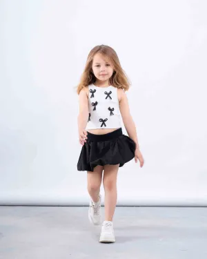 Puff Ball Mini Skirt