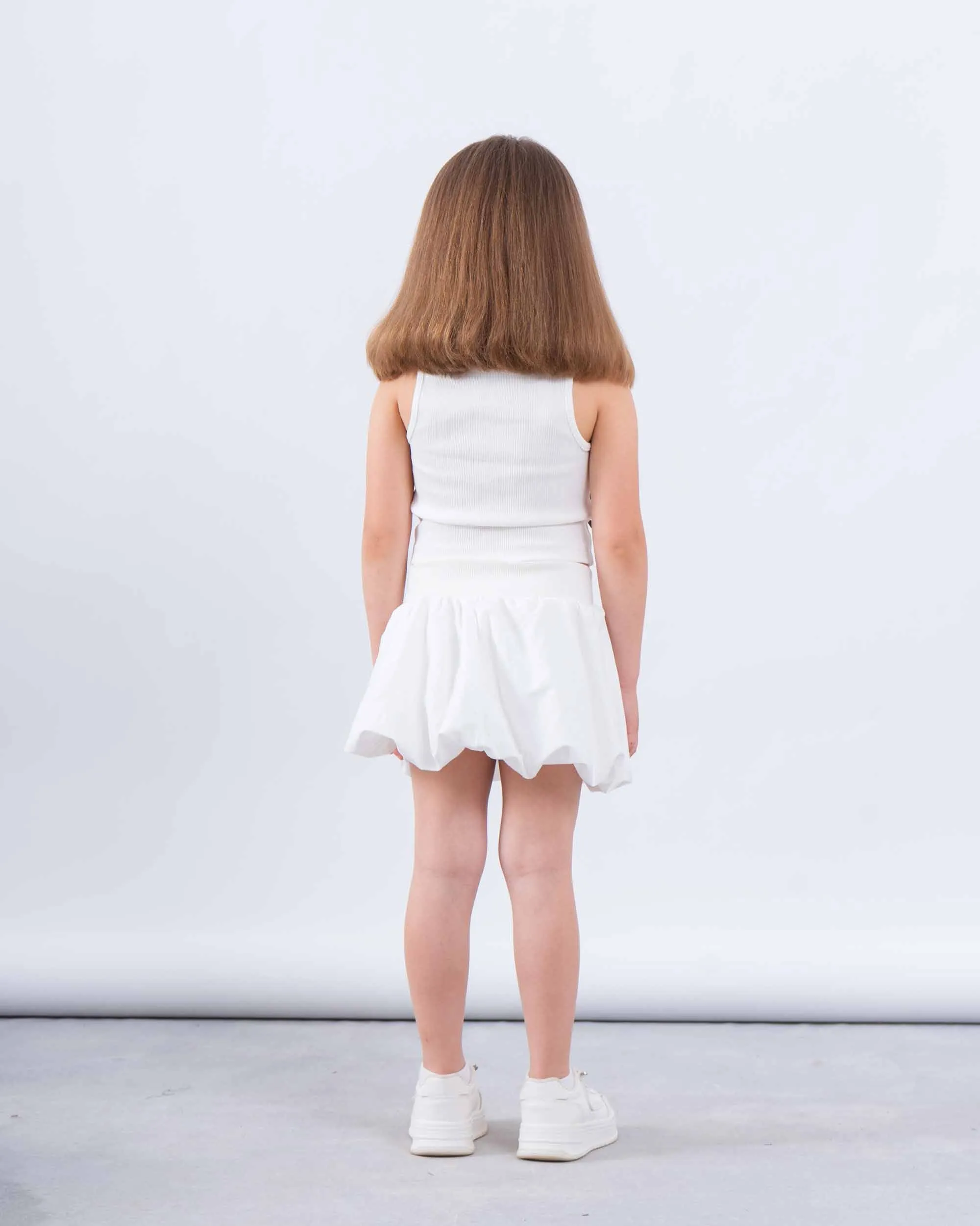 Puff Ball Mini Skirt