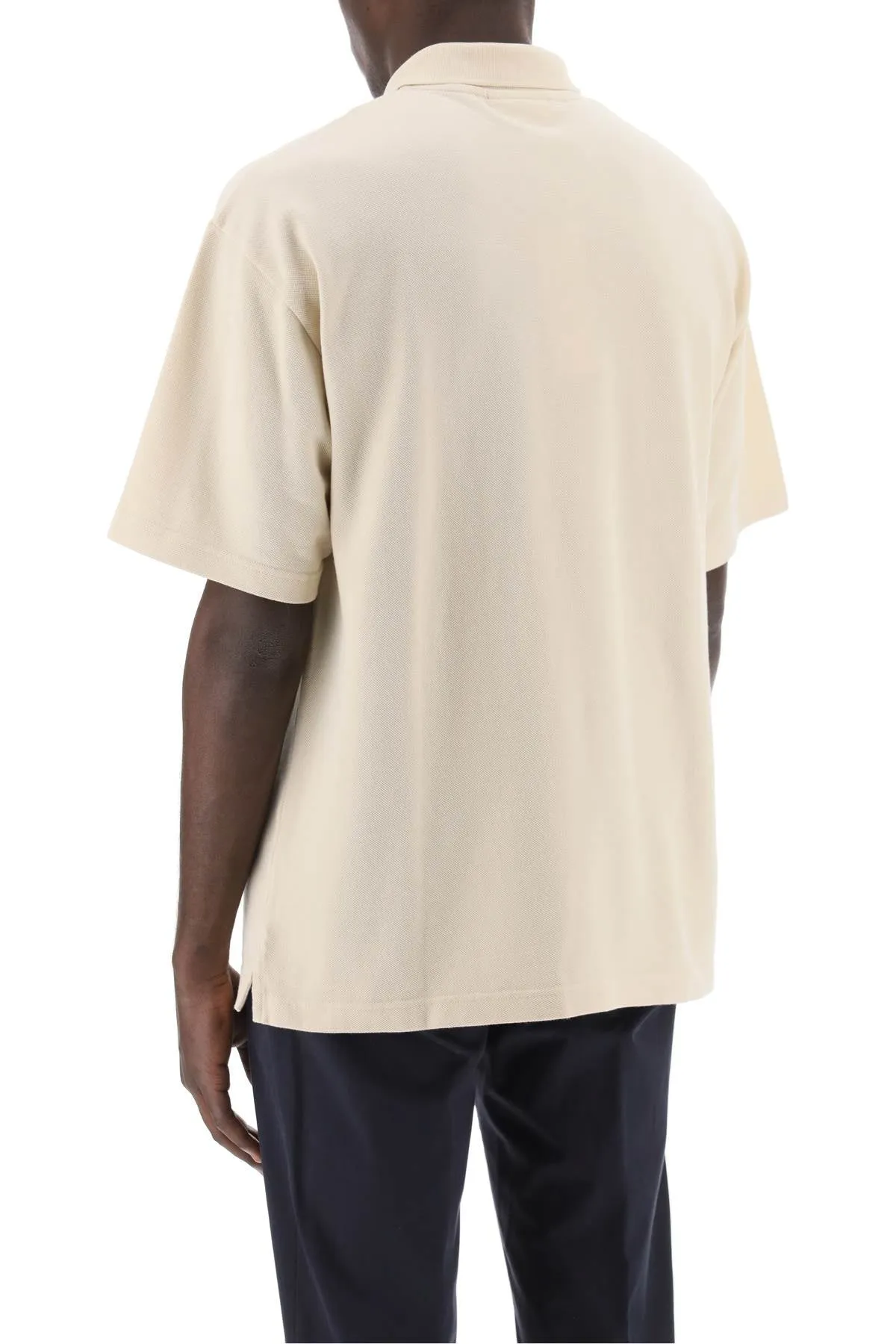 "oversized polo shirt with bold fox