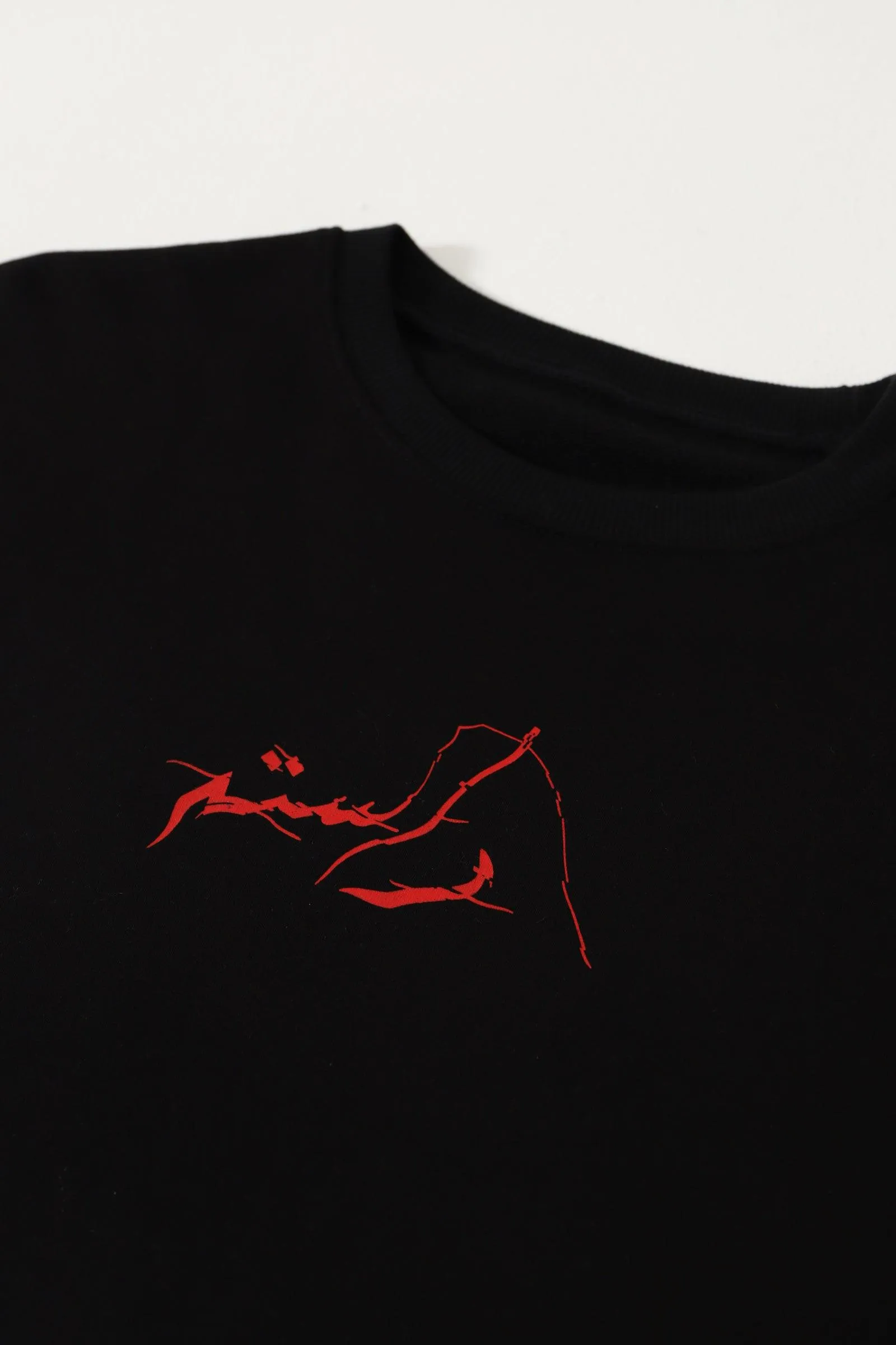 "PEOPLE TALK" PRINTED BLACK T SHIRT