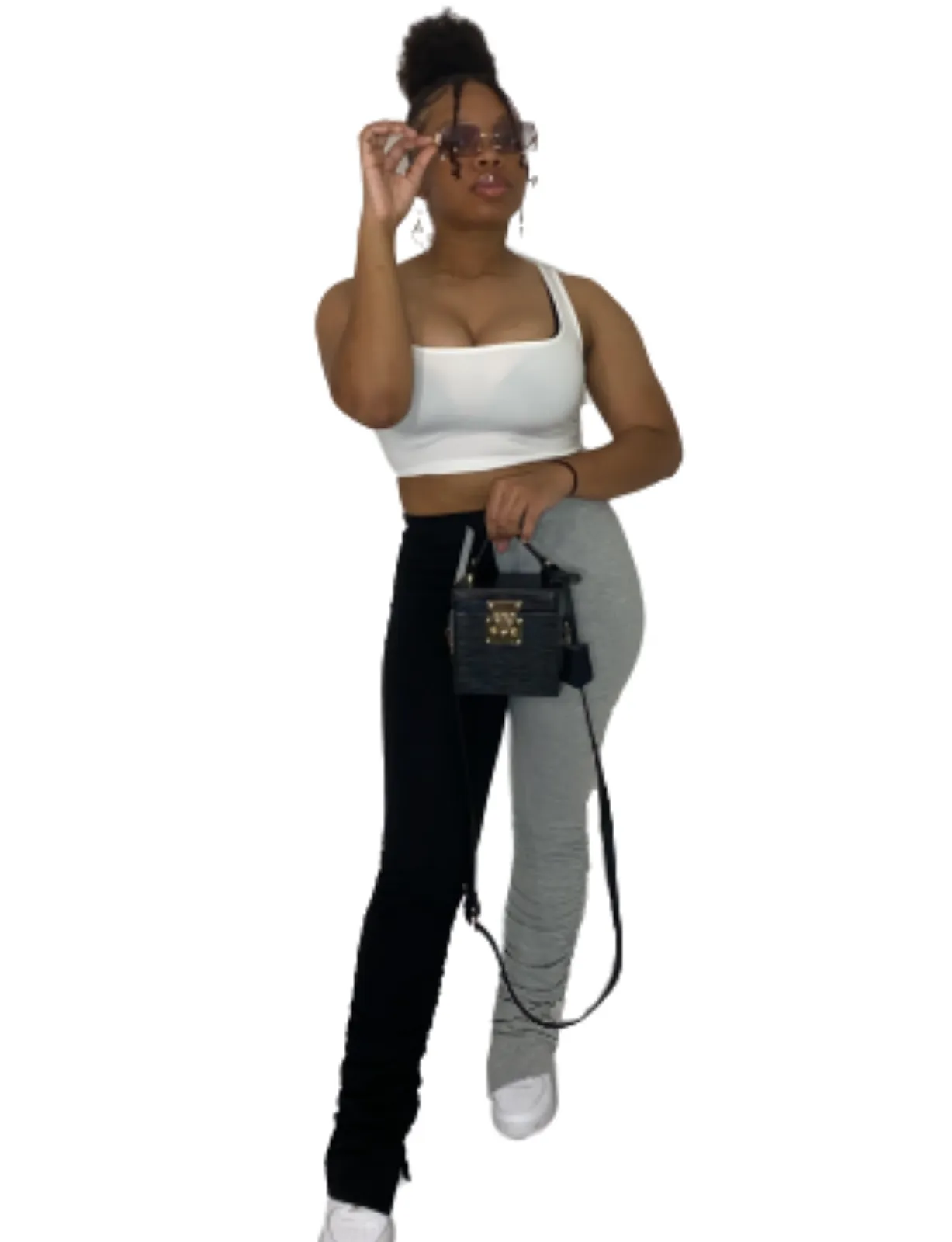 "Yin-Yang" Stacked Pants