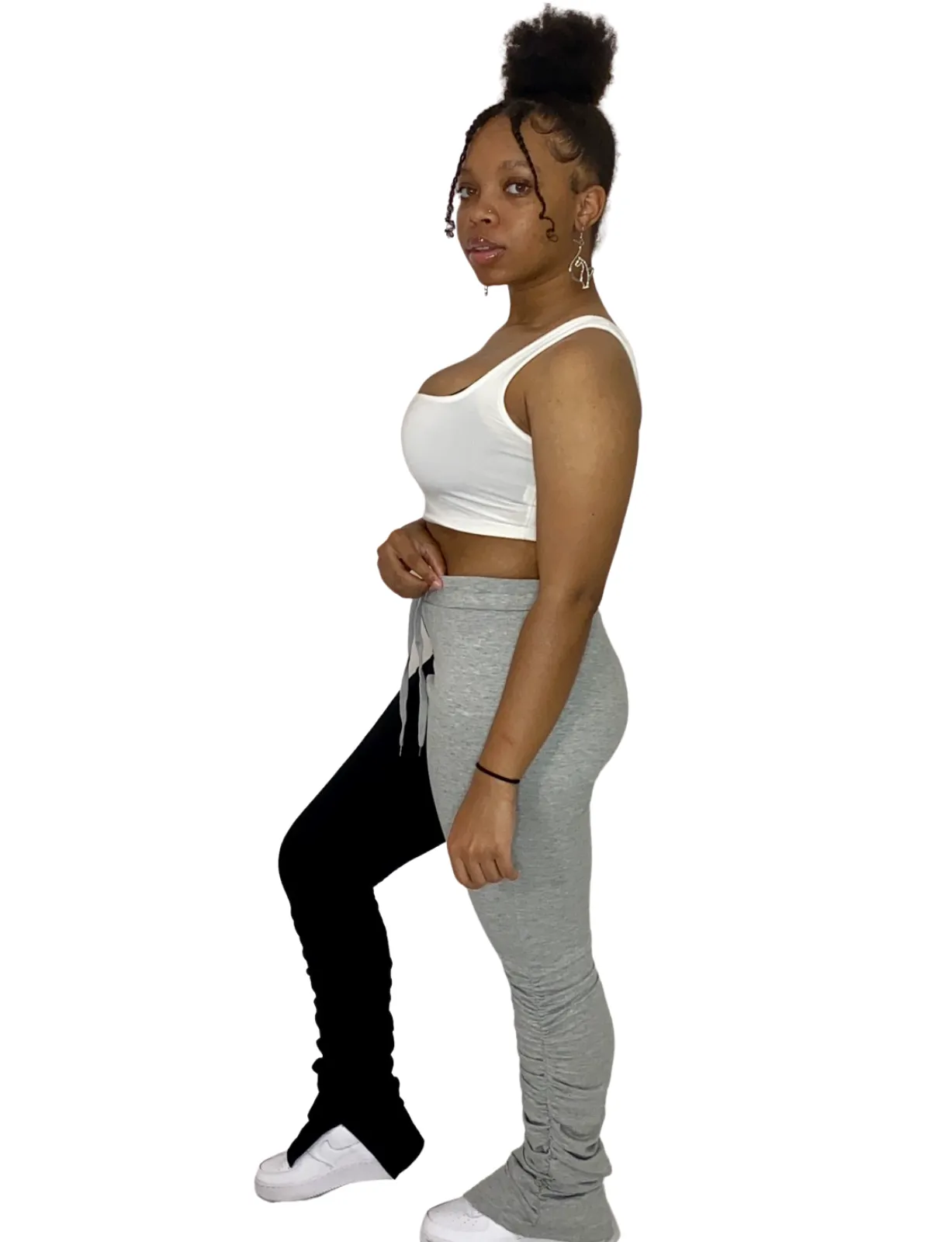 "Yin-Yang" Stacked Pants