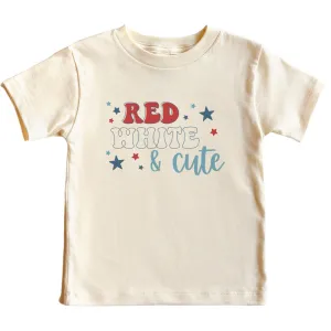 Red, White, & Cute Kids Graphic Tee | Natural