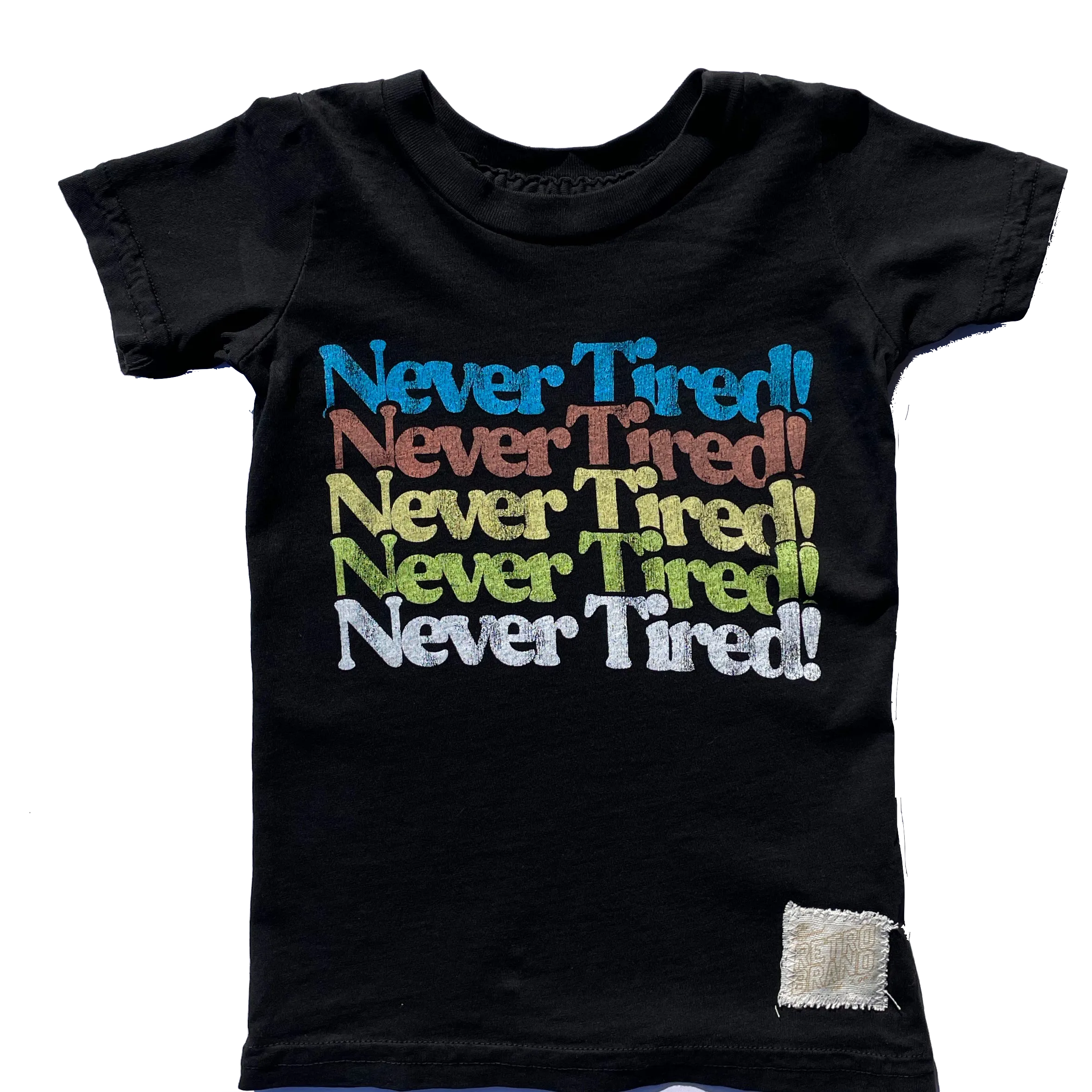 Retro Brand - Never Tired Tee in Black