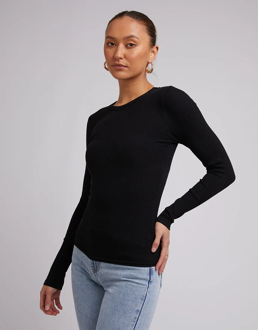 Rib Long Sleeve Black