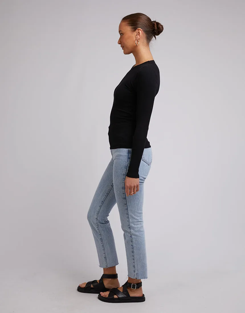 Rib Long Sleeve Black