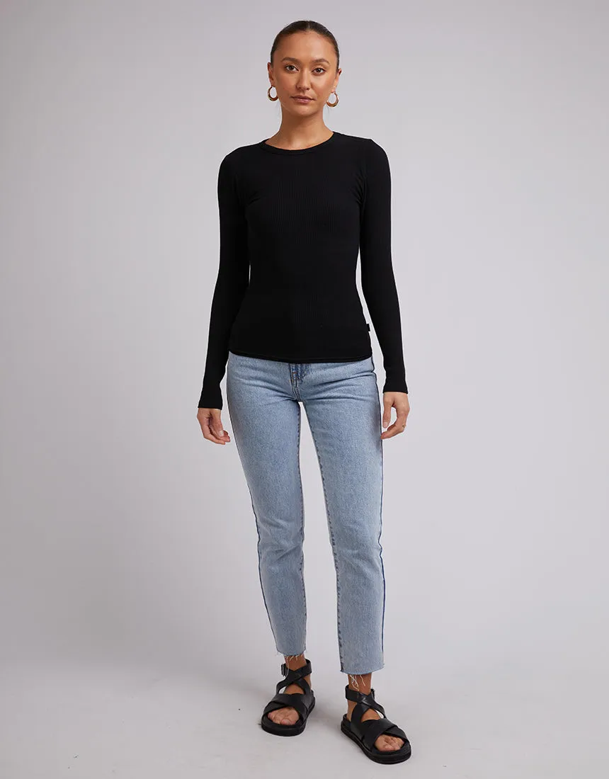 Rib Long Sleeve Black