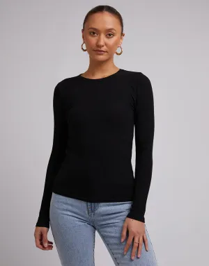 Rib Long Sleeve Black
