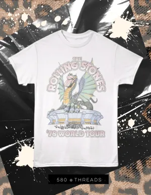 Rolling Stones Dragon Tour 78 Tee in White