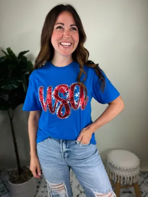 Sequin USA Graphic Tee