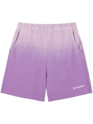 Serif Logo Embroidered Gym Shorts