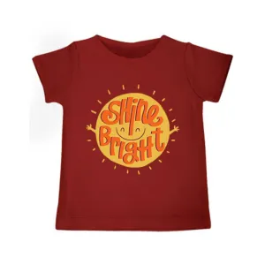Shine Bright <br> Organic Cotton Tees for Toddlers, Can be Personalised