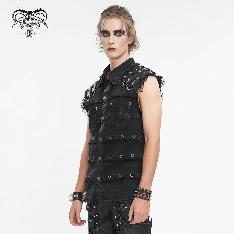 SHT119 Punk men sleeveless shirt