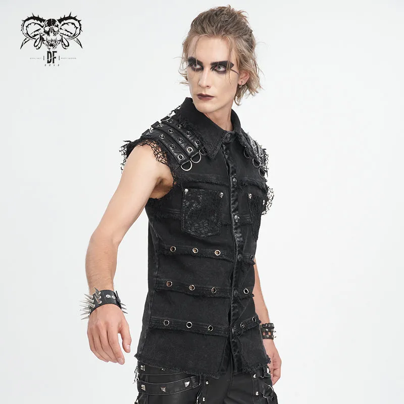 SHT119 Punk men sleeveless shirt