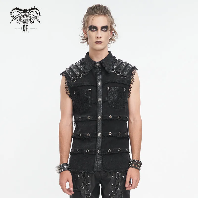 SHT119 Punk men sleeveless shirt