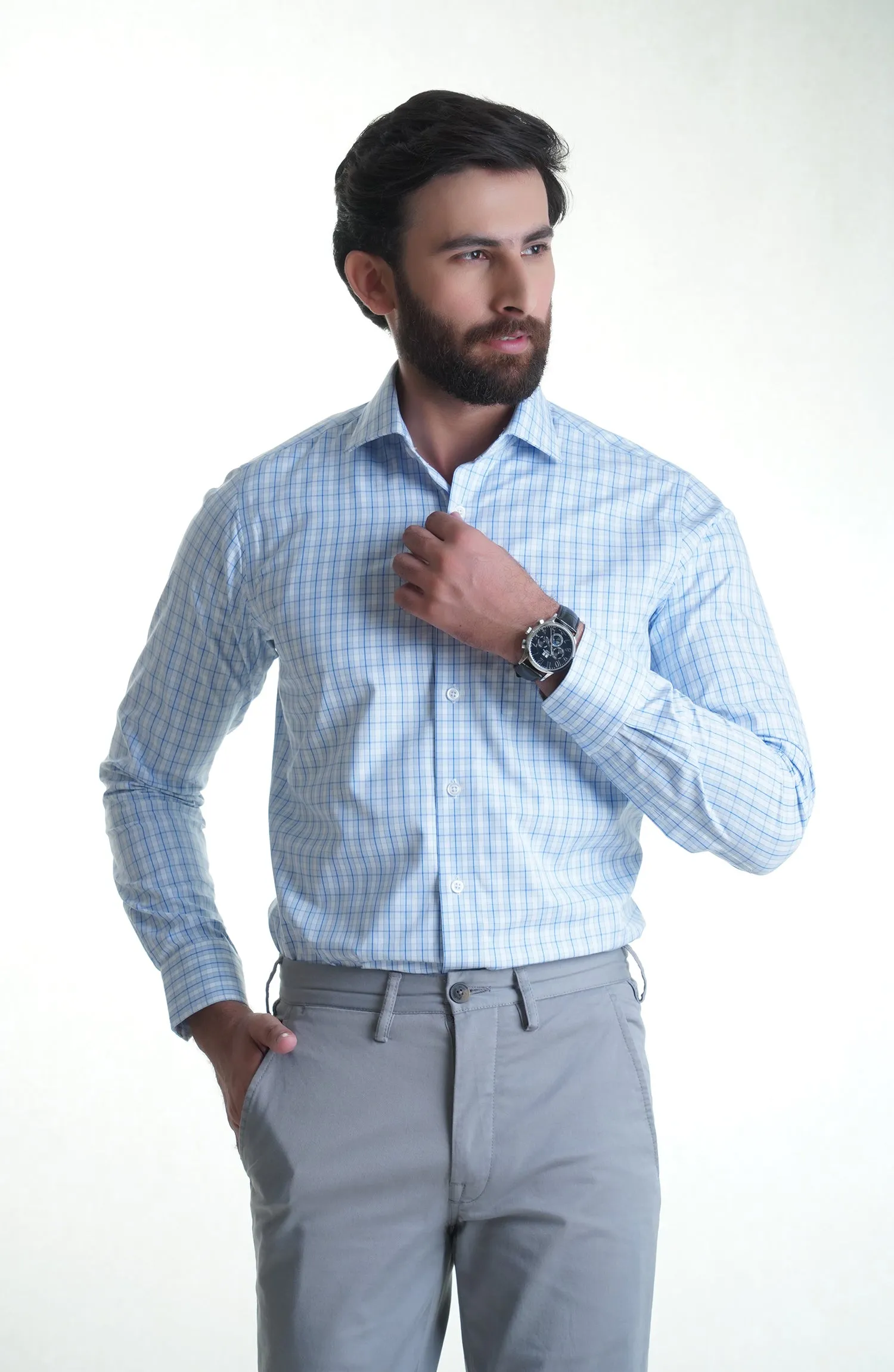 Sky Blue Cotton Shirt