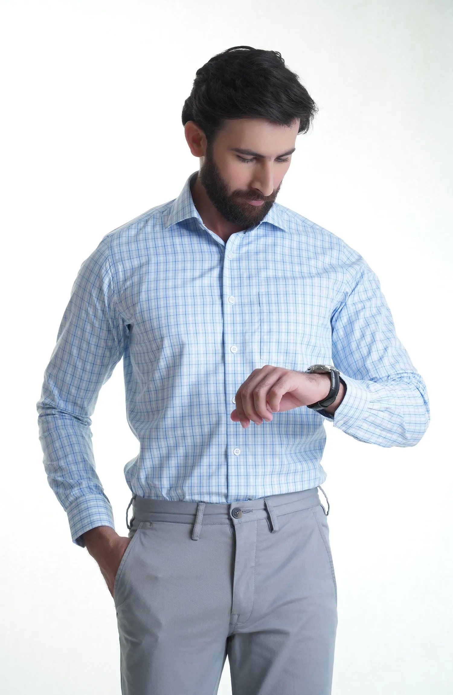 Sky Blue Cotton Shirt